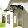 Outsunny Front Door Canopy, Outdoor Awning, Rain Shelter for Window, Porch and Front/Back Door, 103 x 96.5 cm, Brown - 9