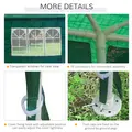 Outsunny Garden Gazebo Marquee Party Wedding Tent Canopy (9m x 3m) - Green - 5
