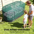 Outsunny Galvanised Raised Garden Bed Kit with Self Watering System and Mesh Cover, Garden Boxes, 6x3Ft, Dark Grey and Green - 7