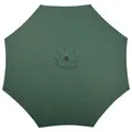 Outsunny Garden 3 m Parasol Umbrella, Outdoor Market Table Umbrella Sun Shade Canopy with 8 Ribs, Easy Push to Open, Green - 8