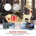 Outsunny Lighted Christmas Reindeer in Sleigh with Gift Boxes - 6