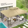 Outsunny Gazebo Roof Replacement, for 3 x 4m Frames - Cream - 2