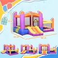 Outsunny Kids Bouncy Castle House Inflatable Trampoline Slide Water Pool 3 in 1 with Blower for Kids Age 3-8 Multi-color 2.8 x 2.5 x 1.7m - 3