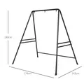Outsunny Hammock Chair Stand, Hanging Heavy Duty Metal Frame Hammock Stand for Hanging Hammock Air Porch Swing Chair, Egg Chair, Black - 3