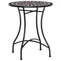 Outsunny Φ60cm Mosaic Outdoor Patio Table - Black - 9