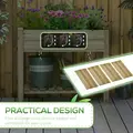 Outsunny Garden Wooden Planters， Raised Garden Bed with Legs and Storage Shelf Elevated Wooden Planter Box - 6