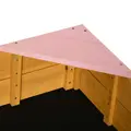 Outsunny Kids Wooden Sand Pit, Children Sandbox, with Four Seats, Non-Woven Fabric, for Gardens, Playgrounds - 7