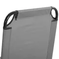 Outsunny Garden Sun Lounger, with Five-Position Back - Grey - 7