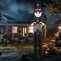 Outsunny Giant 10ft Halloween Inflatables Tall Ghost with Hat, Build-in LEDs Blow Up Scary Outdoor Decorations, for Party Yard Garden Lawn Decoration - 4