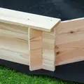 Outsunny Kids Wooden Sand Pit Children Sandbox with Cover Outdoor Playset for Backyard for 3-8 years 139.5 x 139.5 x 21.5 cm - 7