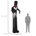 Outsunny Giant 10ft Halloween Inflatables Tall Ghost with Hat, Build-in LEDs Blow Up Scary Outdoor Decorations, for Party Yard Garden Lawn Decoration - 3