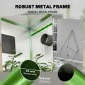 Outsunny Grow Tent 120 x 120 x 200 cm, Reflective Mylar Hydroponic Growing Tent with 600D Oxford Fabric, Observation Window, Vent, Zipper Door for Indoor Plant Growing, Black - 6