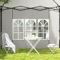 Outsunny Gazebo Side Panels, Sides Replacement with Window for 3x3(m) or 3x6m Gazebo Canopy, 2 Pack, White - 7