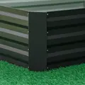 Outsunny Metal Raised Garden Bed Planter Box Outdoor Planters for Growing Flowers, Herbs, Grey, 241x90.5x30cm - 8
