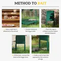 Outsunny Metal Rat Trap with Single Door, for Small Animals, Dark Green - 4