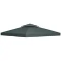 Outsunny Gazebo Roof Replacement, for 3 x 3(m) Frames - Grey - 1