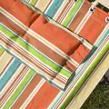 Outsunny Outdoor Garden Hammock with Stand, Double Cotton Hammock with Adjustable Steel Frame, Swing Hanging Bed with Pillow, for Garden, Patio, Beach, Red Stripes - 8