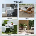 Outsunny Minimal Folding Outdoor Table - White - 7