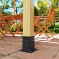 Outsunny Pergola Kit, DIY Pergola Brackets with 3-Way Pergola Corner Brackets and Post Base for 4" x 4" (Actual 3.6" x 3.6") Lumber, 8 PCS Includes Screws - 7