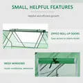 Outsunny Mini Greenhouse, Portable Garden Small Greenhouse with Zipped Windows and Door, 180 x 140 x 80cm, Dark Green - 3