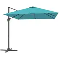 Outsunny Patio Offset Parasol Umbrella - Blue - 1