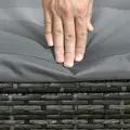 Outsunny PE Rattan Sun Lounger, Five-level Adjustable Recliner Bed Chair with Soft Padded Cushion for Patio, Garden, Mixed Grey - 9