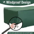 Outsunny Outdoor Garden Furniture Cover Waterproof, Anti-UV 600D Heavy Duty Oxford Fabric Patio Furniture Cover for Rectangular Sofa Table Set, Green, 210 x 140 x 80 cm - 4