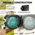 Outsunny Retractable Hose Reel Wall Mounted, 20+2m Garden Hose Pipe Reel with Lock, Auto Rewind, 7 in 1 Spray Nozzle, Includes Wall Fixings, 180° Swivel, Outdoor Watering, 59 x 20 x 39 cm, Black - 5