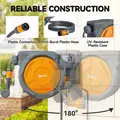 Outsunny Retractable Hose Reel Wall Mounted, 30+2m Garden Hose Pipe Reel with Lock, Auto Rewind, 7 in 1 Spray Nozzle, Includes Wall Fixings, 180° Swivel, Outdoor Watering, 59 x 23 x 42 cm, Orange - 5