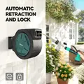 Outsunny Retractable Hose Reel Wall Mounted, 20+2m Garden Hose Pipe Reel with Lock, Auto Rewind, 7 in 1 Spray Nozzle, Includes Wall Fixings, 180° Swivel, Outdoor Watering, 59 x 20 x 39 cm, Black - 6