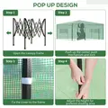 Outsunny Pop-up Small Greenhouse, Outdoor Walk-in Tomato Greenhouse with Carrying Bag, PE Cover, Steel Frame, Green, 2.4L x 1.8W x 2.4H m - 8