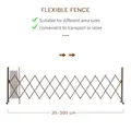 Outsunny Set of 2 Expanding Garden Fencc, Aluminium Freestanding Foldable Picket Fence, 300cmx103.5 cm, Dark Brown - 5