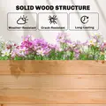 Outsunny Raised Planter with Trellis, Wooden Raised Bed for Garden with Hanging Roof and Drainage Holes, Outdoor Planter Box - 7