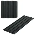 Outsunny Set of 12 Corrugated Steel Roof Sheet Panels - Dark Grey - 1