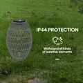 Outsunny Rattan Solar Lamp, Garden Solar Lantern with Auto On/Off Light, IP44 Waterproof, Decorative Outdoor Rattan Lamp for Porch, Pathway, Grey - 7