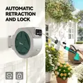 Outsunny Retractable Hose Reel Wall Mounted, 30+2m Garden Hose Pipe Reel with Lock, Auto Rewind, 7 in 1 Spray Nozzle, Includes Wall Fixings, 180° Swivel, Outdoor Watering, 59 x 23 x 42 cm, Grey - 6