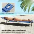Outsunny Reading Hole Sun Lounger - Blue - 7