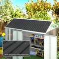 Outsunny Set of 12 Corrugated Steel Roof Sheet Panels - Black - 2