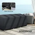 Outsunny Rectangular Patio Garden Furniture Cover Waterproof for 3 Seater Sofa Bistro Set, UV Resistant Protection 600D Oxford Fabric Rattan Lounge Clean Cover, 190 x 72 x 76cm, Black - 5