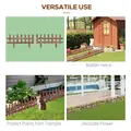 Outsunny Set of 12 Wooden 60cm Garden Fence Pieces - 5