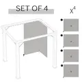 Outsunny Set of Four 3 x 3m Gazebo Replacement Walls - Light Grey - 4