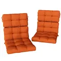 Outsunny Set of Two Padded Outdoor Seat Cushions - Orange - 1