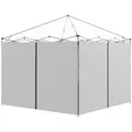 Outsunny Set of Two 3 x 3(m) Replacement Zipped Gazebo Walls - Grey - 1