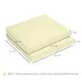 Outsunny Set of 2 Garden Seat and Back Cushion Set, Replacement Cushions for Outdoor Furniture with Seat Cushion and Back Cushion, Cream White - 3