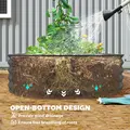 Outsunny Set of Two 181 x 93cm Steel Planters - Dark Grey - 7