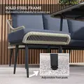 Outsunny Six-Piece Rattan Strong Garden Sofa Set - Grey - 5