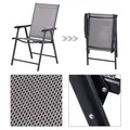 Outsunny Set of Four Folding Garden Chairs - Grey - 7