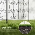 Outsunny Set of 2 Metal Garden Trellis, Decorative Trellis Panels for Climbing Outdoor Plants, Vegetables, Vines, Flowers, 150 x 50 cm, Scrollwork Design - 8