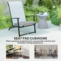Outsunny Set of Two 45 x 45cm Garden Seat Cushions - Light Grey - 6