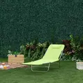 Outsunny Single Folding Sun Lounger - Green - 7